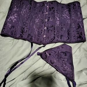 NWOT 3XL Black underbust corset!
